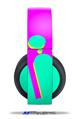 Vinyl Decal Skin Wrap compatible with Original Sony PlayStation 4 Gold Wireless Headphones Drip Teal Pink Yellow (PS4 HEADPHONES  NOT INCLUDED)