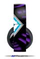 Vinyl Decal Skin Wrap compatible with Original Sony PlayStation 4 Gold Wireless Headphones Black Waves Neon Teal Purple (PS4 HEADPHONES  NOT INCLUDED)