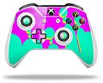 WraptorSkinz Decal Skin Wrap Set works with 2016 and newer XBOX One S / X Controller Drip Teal Pink Yellow (CONTROLLER NOT INCLUDED)