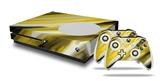 WraptorSkinz Decal Skin Wrap Set works with 2016 and newer XBOX One S Console and 2 Controllers Paint Blend Yellow