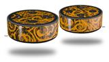 Skin Wrap Decal Set 2 Pack for Amazon Echo Dot 2 - Folder Doodles Orange (2nd Generation ONLY - Echo NOT INCLUDED)