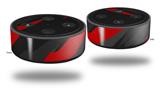 Skin Wrap Decal Set 2 Pack for Amazon Echo Dot 2 - Jagged Camo Red (2nd Generation ONLY - Echo NOT INCLUDED)