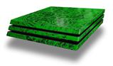 Vinyl Decal Skin Wrap compatible with Sony PlayStation 4 Pro Console Folder Doodles Green (PS4 NOT INCLUDED)