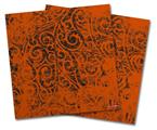 WraptorSkinz Vinyl Craft Cutter Designer 12x12 Sheets Folder Doodles Burnt Orange - 2 Pack