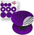 Decal Style Vinyl Skin Wrap 3 Pack for PopSockets Folder Doodles Purple (POPSOCKET NOT INCLUDED)