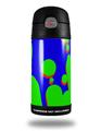 Skin Decal Wrap for Thermos Funtainer 12oz Bottle Drip Blue Green Red (BOTTLE NOT INCLUDED) by WraptorSkinz