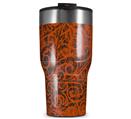 WraptorSkinz Skin Wrap compatible with 2017 and newer RTIC Tumblers 30oz Folder Doodles Burnt Orange (TUMBLER NOT INCLUDED)