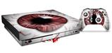 Skin Wrap for XBOX One X Console and Controller Eyeball Red