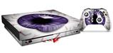 Skin Wrap for XBOX One X Console and Controller Eyeball Purple