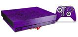 Skin Wrap for XBOX One X Console and Controller Folder Doodles Purple