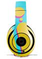 WraptorSkinz Skin Decal Wrap compatible with Beats Studio 2 and 3 Wired and Wireless Headphones Drip Yellow Teal Pink Skin Only (HEADPHONES NOT INCLUDED)