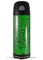 Skin Decal Wrap for Thermos Funtainer 16oz Bottle Folder Doodles Green (BOTTLE NOT INCLUDED) by WraptorSkinz