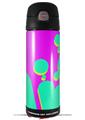 Skin Decal Wrap for Thermos Funtainer 16oz Bottle Drip Teal Pink Yellow (BOTTLE NOT INCLUDED) by WraptorSkinz