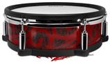 Skin Wrap works with Roland vDrum Shell PD-128 Drum Folder Doodles Red Dark (DRUM NOT INCLUDED)