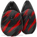 Skin Decal Wrap 2 Pack compatible with Suorin Drop Jagged Camo Red VAPE NOT INCLUDED