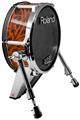 Skin Wrap works with Roland vDrum Shell KD-140 Kick Bass Drum Folder Doodles Burnt Orange (DRUM NOT INCLUDED)