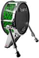 Skin Wrap works with Roland vDrum Shell KD-140 Kick Bass Drum Folder Doodles Green (DRUM NOT INCLUDED)