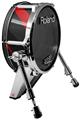 Skin Wrap works with Roland vDrum Shell KD-140 Kick Bass Drum Jagged Camo Red (DRUM NOT INCLUDED)
