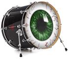 Decal Skin works with most 24" Bass Kick Drum Heads Eyeball Green Dark - DRUM HEAD NOT INCLUDED