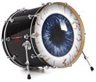 Decal Skin works with most 24" Bass Kick Drum Heads Eyeball Blue Dark - DRUM HEAD NOT INCLUDED