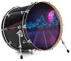 Decal Skin works with most 24" Bass Kick Drum Heads Synth Mountains - DRUM HEAD NOT INCLUDED