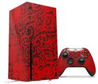 WraptorSkinz Skin Wrap compatible with the 2020 XBOX Series X Console and Controller Folder Doodles Red (XBOX NOT INCLUDED)