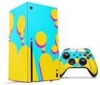 WraptorSkinz Skin Wrap compatible with the 2020 XBOX Series X Console and Controller Drip Yellow Teal Pink (XBOX NOT INCLUDED)
