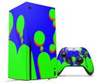 WraptorSkinz Skin Wrap compatible with the 2020 XBOX Series X Console and Controller Drip Blue Green Red (XBOX NOT INCLUDED)