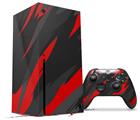 WraptorSkinz Skin Wrap compatible with the 2020 XBOX Series X Console and Controller Jagged Camo Red (XBOX NOT INCLUDED)