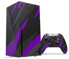 WraptorSkinz Skin Wrap compatible with the 2020 XBOX Series X Console and Controller Jagged Camo Purple (XBOX NOT INCLUDED)