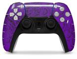 WraptorSkinz Skin Wrap compatible with the Sony PS5 DualSense Controller Folder Doodles Purple (CONTROLLER NOT INCLUDED)