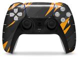 WraptorSkinz Skin Wrap compatible with the Sony PS5 DualSense Controller Jagged Camo Orange (CONTROLLER NOT INCLUDED)