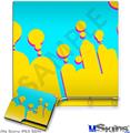 Decal Skin compatible with Sony PS3 Slim Drip Yellow Teal Pink