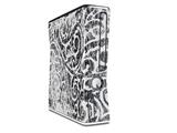 Folder Doodles White Decal Style Skin for XBOX 360 Slim Vertical