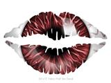 Eyeball Red - Kissing Lips Fabric Wall Skin Decal measures 24x15 inches