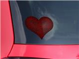 Folder Doodles Red Dark - I Heart Love Car Window Decal 6.5 x 5.5 inches