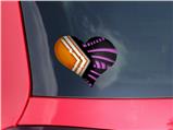 Black Waves Orange Hot Pink - I Heart Love Car Window Decal 6.5 x 5.5 inches