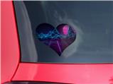 Synth Mountains - I Heart Love Car Window Decal 6.5 x 5.5 inches