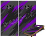 Cornhole Game Board Vinyl Skin Wrap Kit - Premium Laminated - Jagged Camo Purple fits 24x48 game boards (GAMEBOARDS NOT INCLUDED)