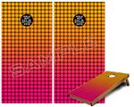 Cornhole Game Board Vinyl Skin Wrap Kit - Premium Laminated - Faded Dots Hot Pink Orange fits 24x48 game boards (GAMEBOARDS NOT INCLUDED)