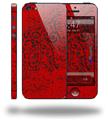 Folder Doodles Red - Decal Style Vinyl Skin (fits Apple Original iPhone 5, NOT the iPhone 5C or 5S)