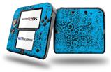 Folder Doodles Blue Medium - Decal Style Vinyl Skin fits Nintendo 2DS - 2DS NOT INCLUDED