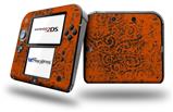 Folder Doodles Burnt Orange - Decal Style Vinyl Skin fits Nintendo 2DS - 2DS NOT INCLUDED