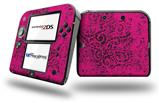 Folder Doodles Fuchsia - Decal Style Vinyl Skin fits Nintendo 2DS - 2DS NOT INCLUDED