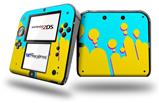 Drip Yellow Teal Pink - Decal Style Vinyl Skin fits Nintendo 2DS - 2DS NOT INCLUDED