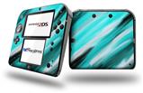Paint Blend Teal - Decal Style Vinyl Skin fits Nintendo 2DS - 2DS NOT INCLUDED