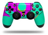 WraptorSkinz Skin compatible with Sony PS4 Dualshock Controller PlayStation 4 Original Slim and Pro Drip Teal Pink Yellow (CONTROLLER NOT INCLUDED)