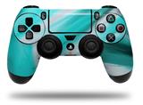 WraptorSkinz Skin compatible with Sony PS4 Dualshock Controller PlayStation 4 Original Slim and Pro Paint Blend Teal (CONTROLLER NOT INCLUDED)