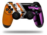 WraptorSkinz Skin compatible with Sony PS4 Dualshock Controller PlayStation 4 Original Slim and Pro Black Waves Orange Hot Pink (CONTROLLER NOT INCLUDED)