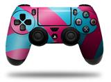 WraptorSkinz Skin compatible with Sony PS4 Dualshock Controller PlayStation 4 Original Slim and Pro Two Tone Waves Neon Teal Hot Pink (CONTROLLER NOT INCLUDED)